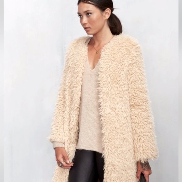 🛑SOLDREFORMATION Brixton Coat in Cream Size L - Picture 2 of 14